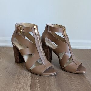 Michael Kors Brown Strappy Heeled Sandals